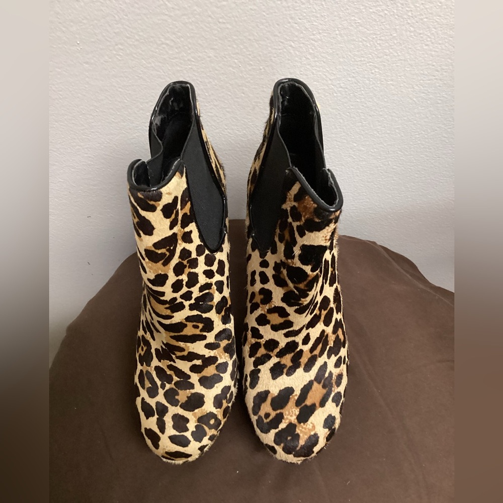 Gianni Bini Leopar Tall Ankle Boots